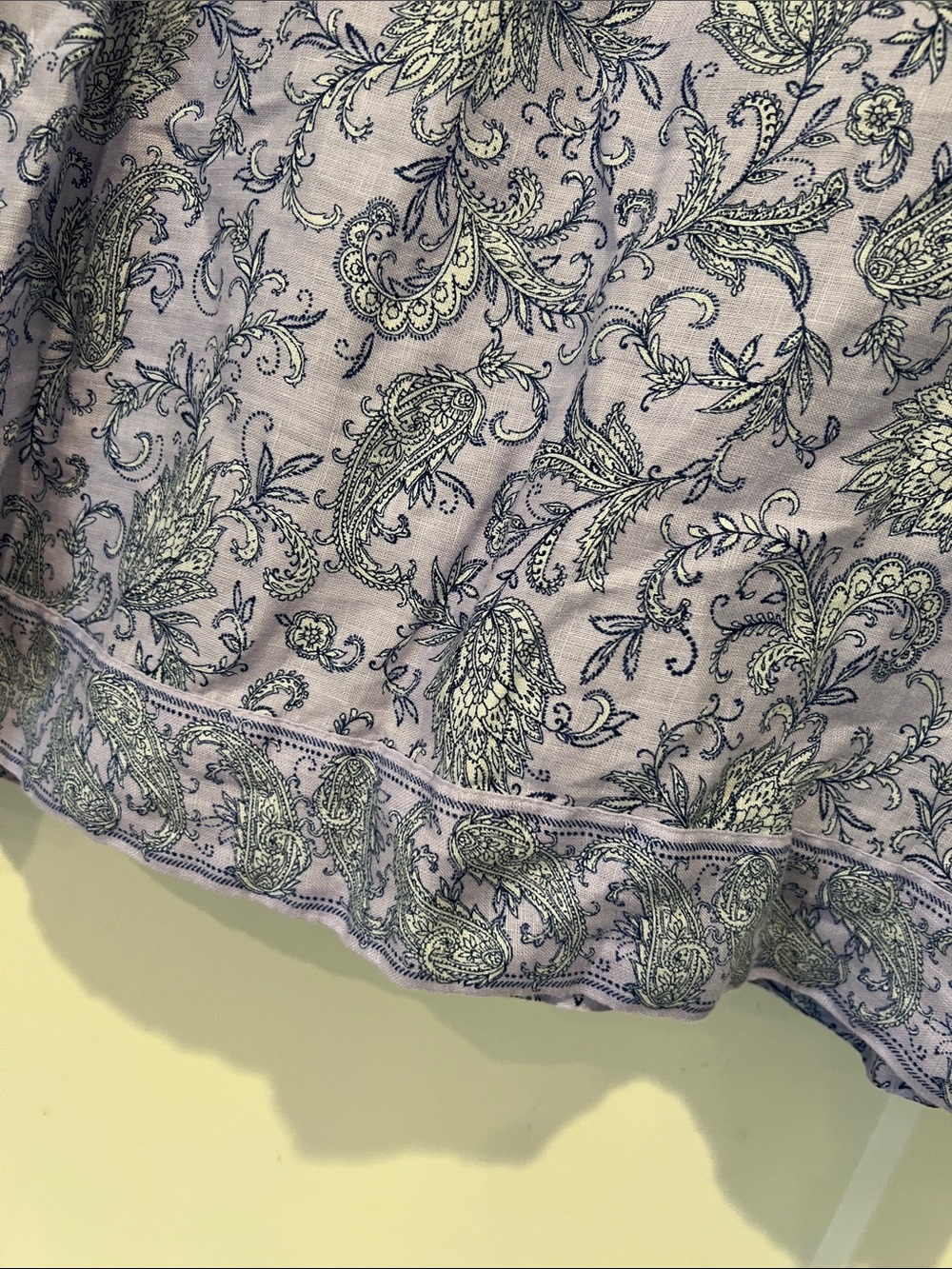 J Jill linen Floral Print V-Neck Women's Top in Lavender - Picture 6 of 6